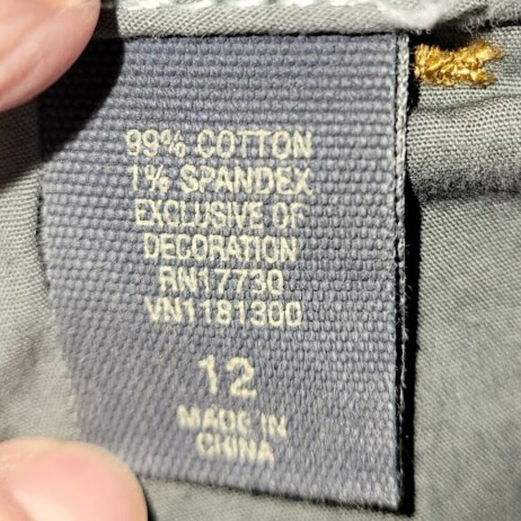 Converse One Star Denim Blue Jean Skirt Wide Waistband Pockets Slit Size 12 - Picture 10 of 12